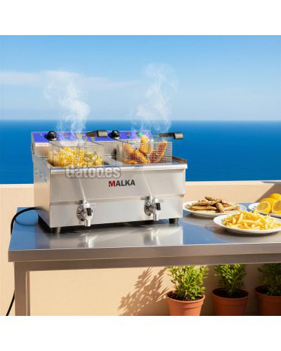 Freidora 12+12 litros de Malka FED24 - Mediterranean Terrace
